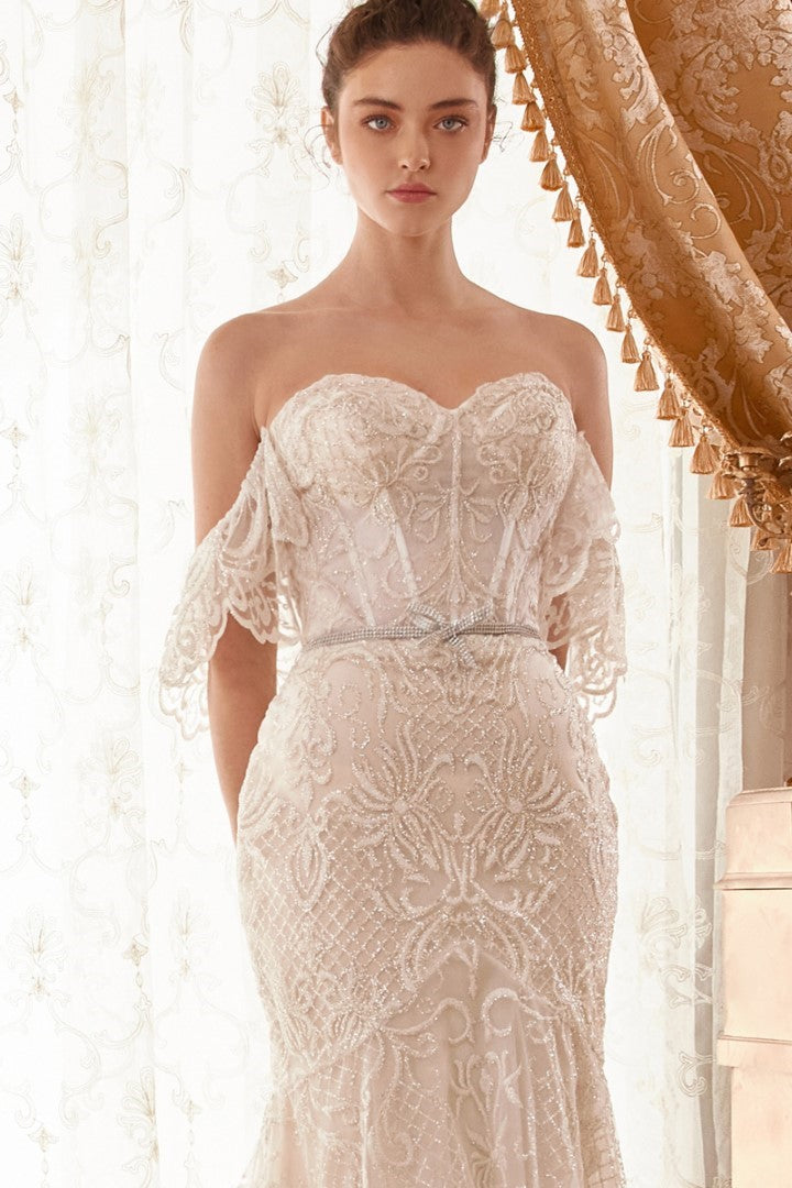 The Everly Embroidered Lace Long Strapless Gown with Fitted Mermaid Skirt 12 The Everly Embroidered Lace Long Strapless Gown with Fitted Mermaid Skirt 12