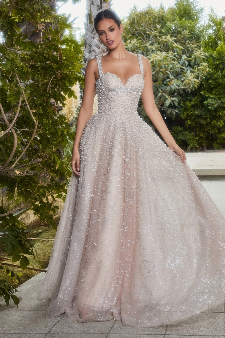 The Lily Pearl Beaded Long Off shoulder Gown with Fitted Mermaid Skirt 6 The Lily Pearl Beaded Long Off shoulder Gown with Fitted Mermaid Skirt 6