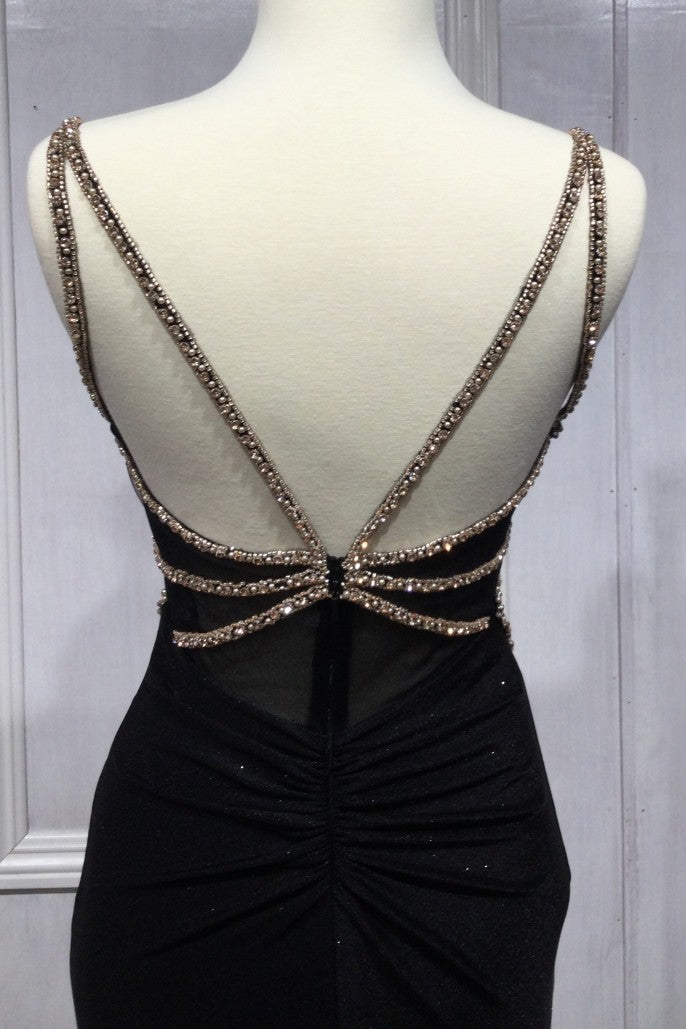 The Mylah Butterfly Beaded Fitted Gown