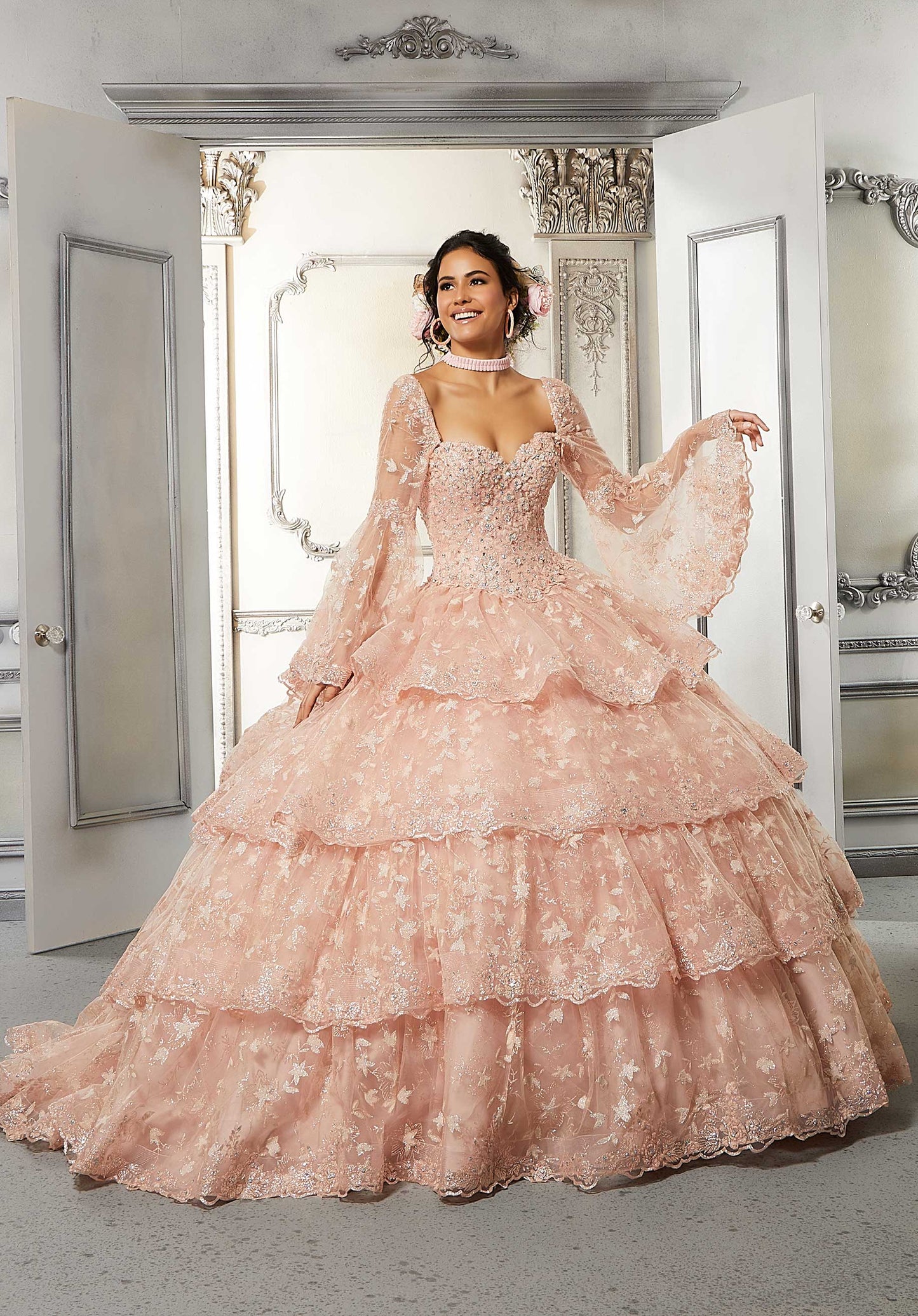 The Jazmine Sleeve Quinceanera Gown