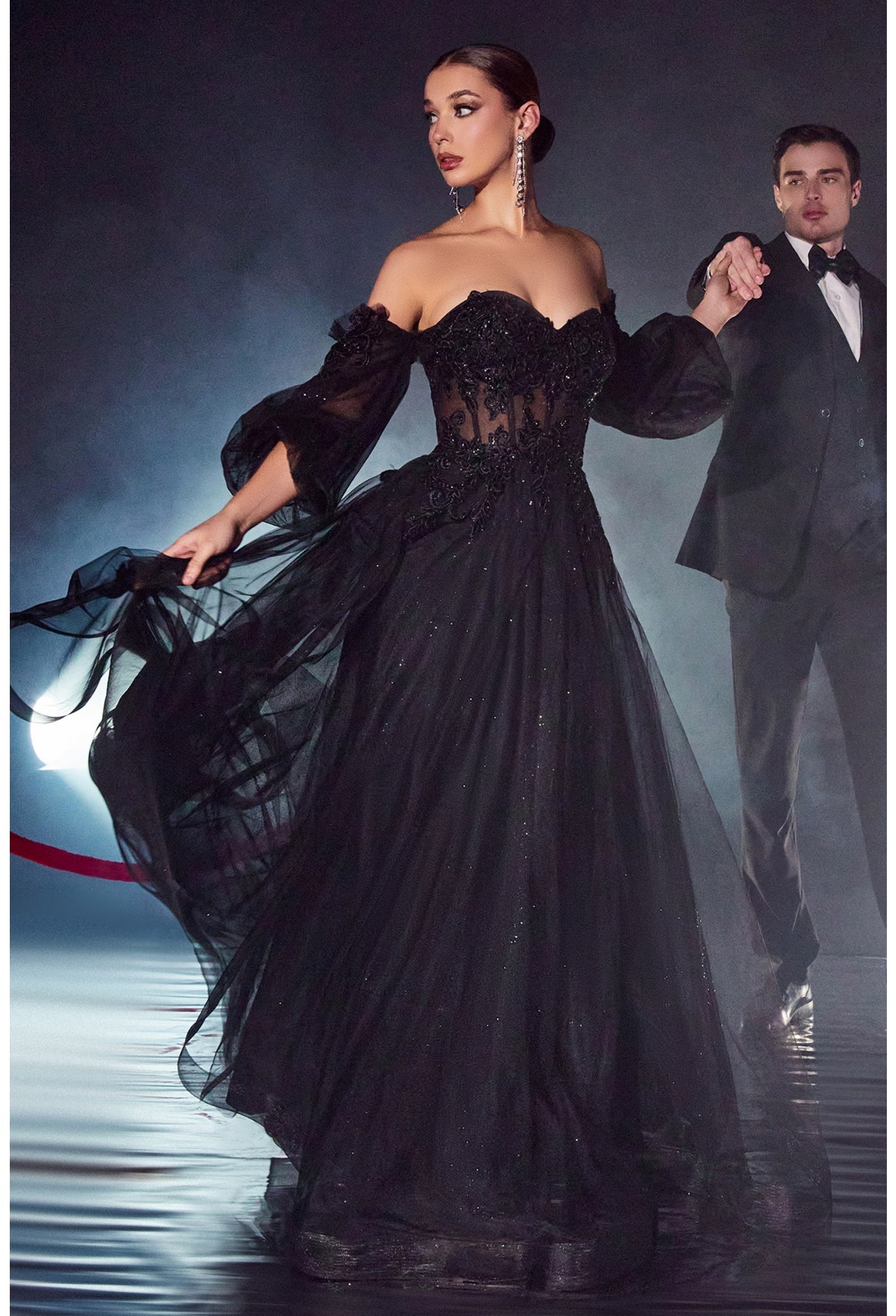 The Ava APPLIQUE CORSET GOWN