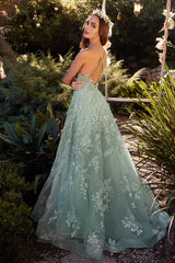 The Estelle Lace Embellished A-line Gown