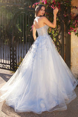 The Eunice Layered Tulle Strapless Ball Gown