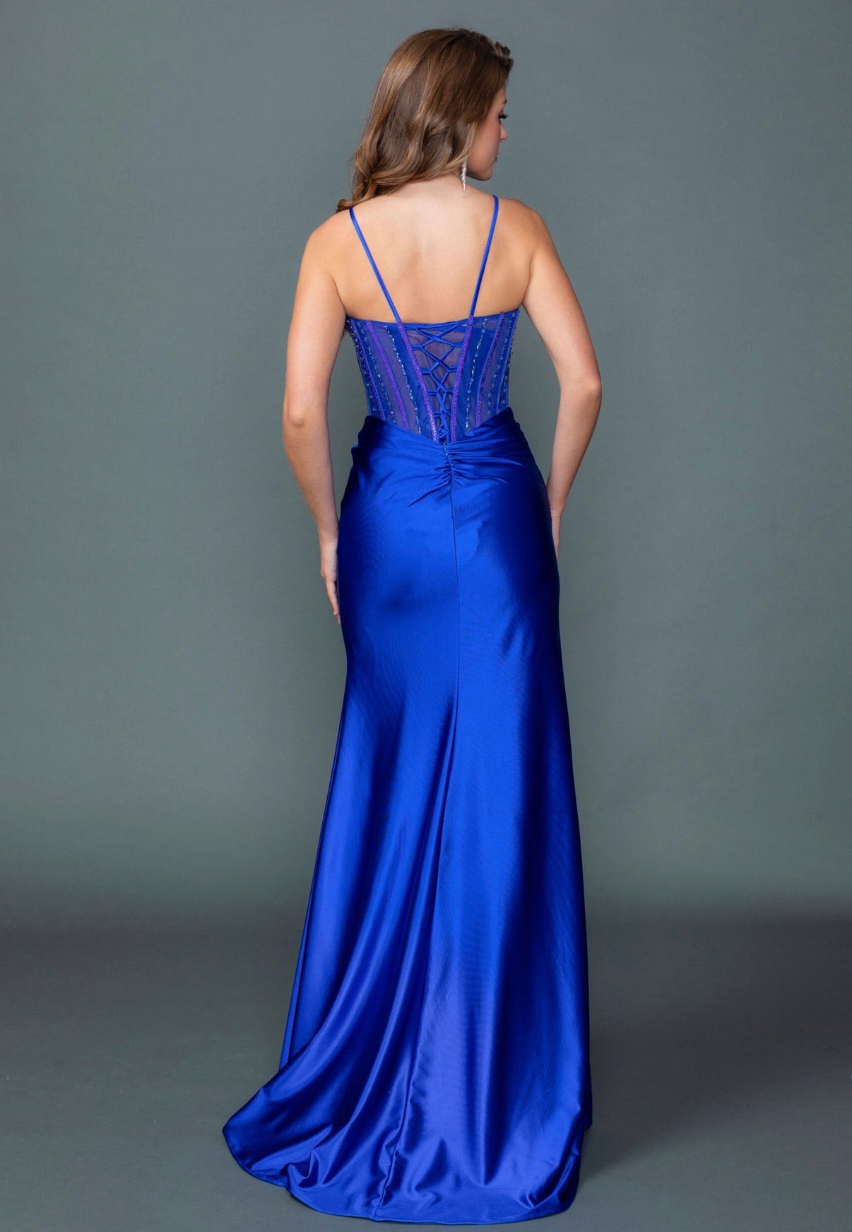 The Lianne Side-Pleated Long Prom Dress