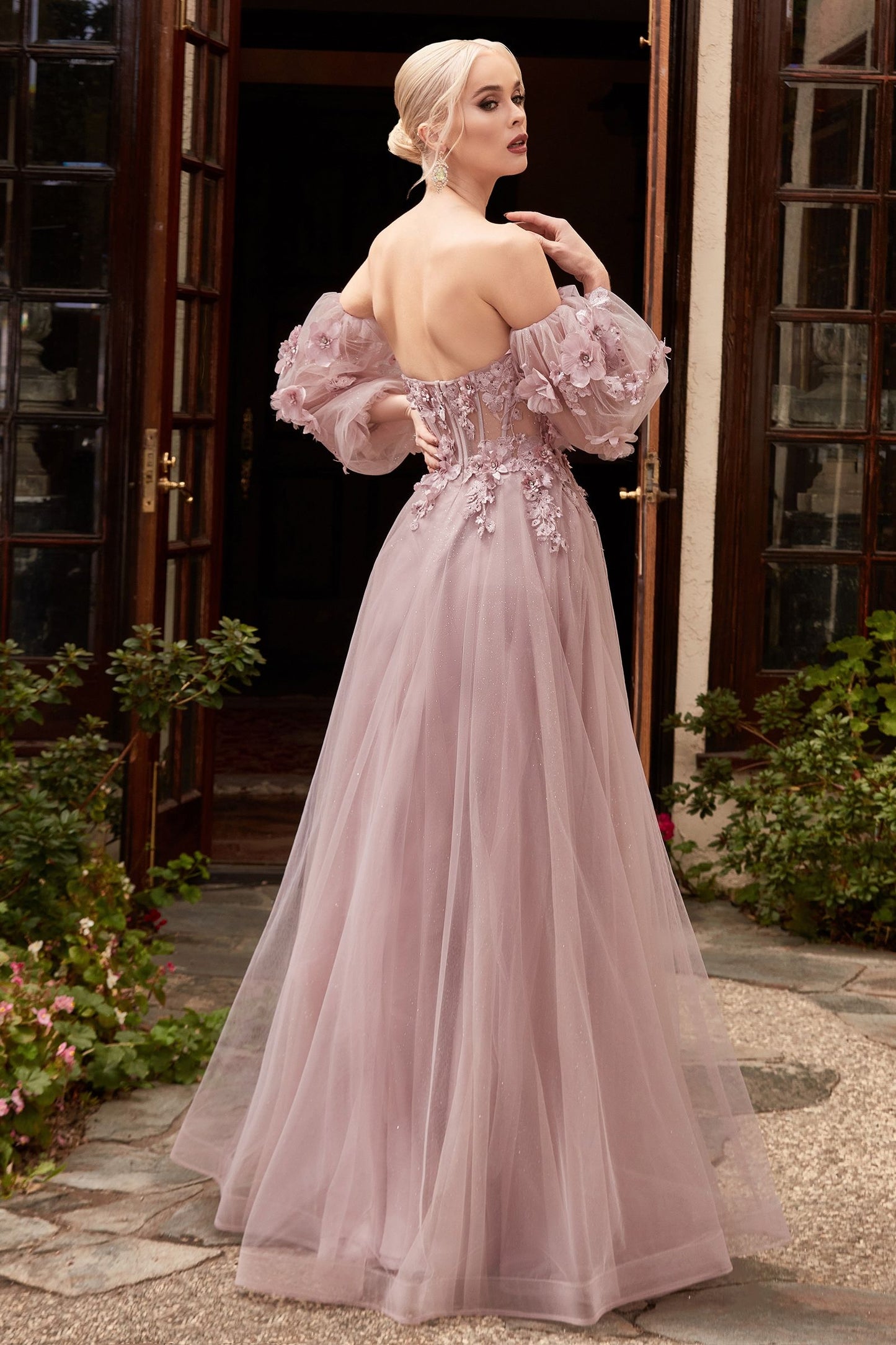 The Lena 3D Floral Corset Gown by Cinderella Divine