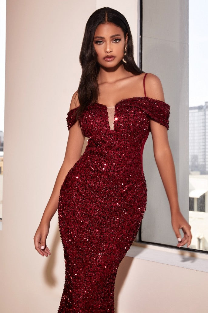 The Nobella Long Off Shoulder Dress